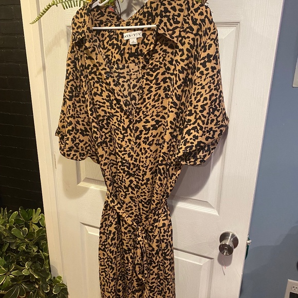 Animal print Ava & Viv 4x dress - Picture 2 of 4